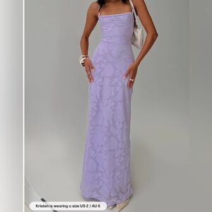 Elegant Lavender Evening Gown